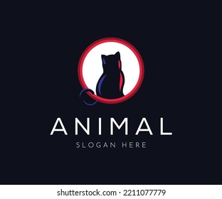 Modern Animal Logo Template. Cat Logo