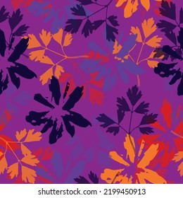 Modern animal skin pattern with flower shapes . Abstract seamless with leaves, poppies. 