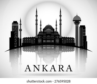 Modern Ankara City Skyline Design. Turkey