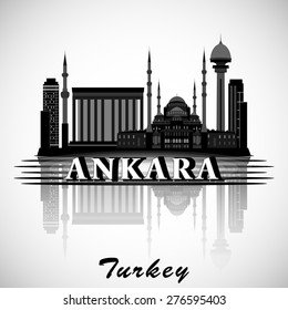 Modern Ankara City Skyline Design. Turkey