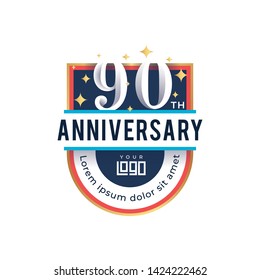 Modern Anniversary badge Template Design