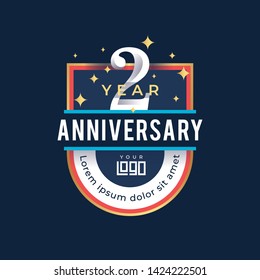 Modern Anniversary badge Template Design