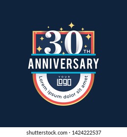 Modern Anniversary badge Template Design