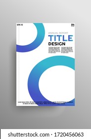 Modern annual background graphic design with blue color gradient, designed in A4 format with geometric elements and figures, for posters, banners, titles etc. Eps 10 vector