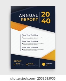 Modern annual report business flyer template design cover page Concept