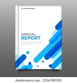 Diseño geométrico moderno del negocio del libro de cubierta del informe anual