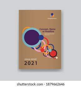 Modern Annual report Cover vector design, Colorful corporate theme concept.