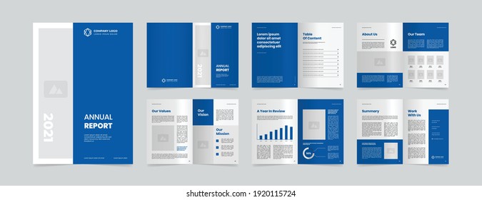 Modern Annual Report Layout Design Template