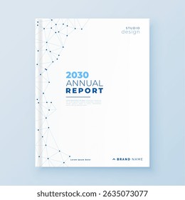 modern annual report page layout with in lowpoly style vector