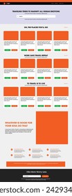 Modern annual webpage interface template design | Company corporate website with interior webpage design template | Website wireframe with newsletter template design | Travel theme for website templat