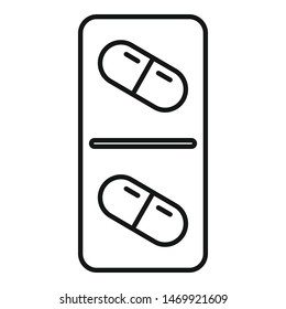 Modern antibiotic capsule icon. Outline modern antibiotic capsule vector icon for web design isolated on white background