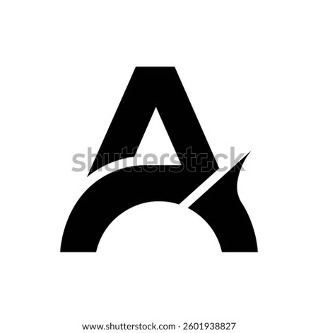 Modern AP PA Monogram Logo Minimalist Letter Cut Shape Branding Design