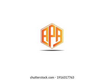 Modern apa alphabet letters monogram initial logo vector illustration