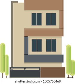 Modern Apartment Building. vector. illustration