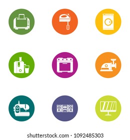 Modern apartment icons set. Flat set of 9 modern apartment vector icons for web isolated on white background