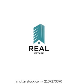 Modern apartment logo design with flat and simple concept for real estate