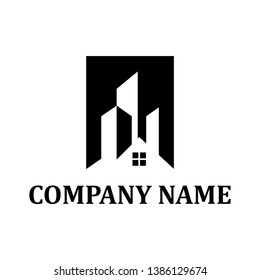 modern apartment realty logo vector