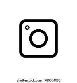 modern app line art camera, lens