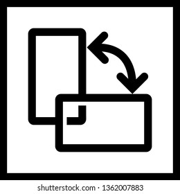 Modern  application icon in black and white