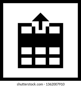 Modern  application icon in black and white