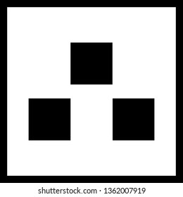 Modern  application icon in black and white