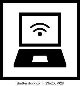 Modern  application icon in black and white
