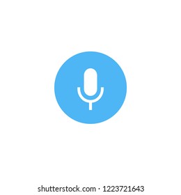 Modern application mike icon for voice messaging.