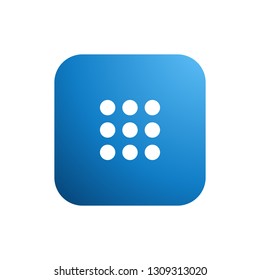 Modern Applications 9 Grid Menu Icon Button Logo