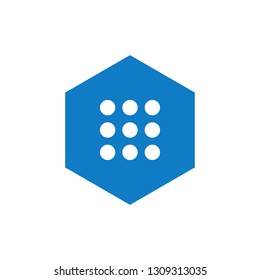 Modern Applications 9 Grid Menu Icon Button Logo