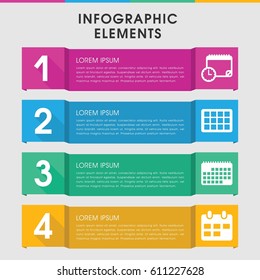Modern appointment infographic template. infographic design with appointment icons includes calendar. can be used for presentation, diagram, annual report, web design. 