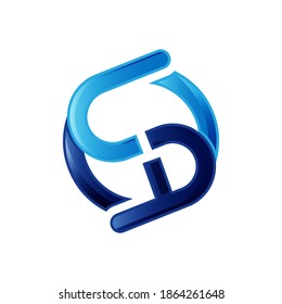 modern approach water and initial SA Letter logo design vector graphic concept illustrations