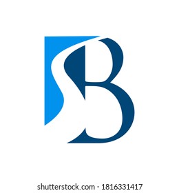 modernes Anflugwasser und erste SB-Letter-Logo-Design, Vektorgrafik-Concept-Illustrationen
