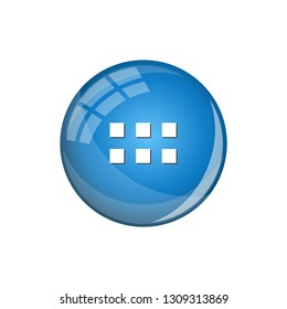 Modern Apps 6 Grid Menu Icon Button Logo
