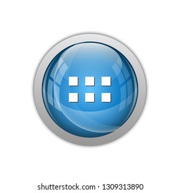 Modern Apps 6 Grid Menu Icon Button Logo
