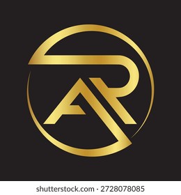 Design moderno do logotipo da letra AR