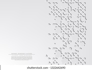 Modern arabesque Hexagonal white pattern arabic background template vector design