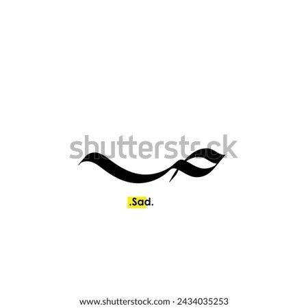 modern arabic calligraphy of  (Sad) name in freehand style. vector logo