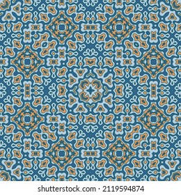 Modern arabic motifs seamless pattern graphic design. Continuous fashion ornament. Wrapping endless pattern. Sacred design. Interior decor print.