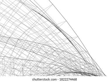 Modern architectural abstract 3d background