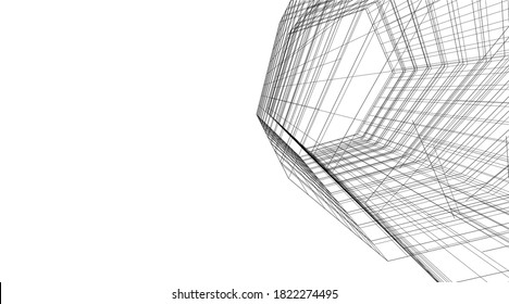 Fondo 3d moderno abstracto arquitectónico