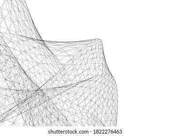 Modern architectural abstract 3d background