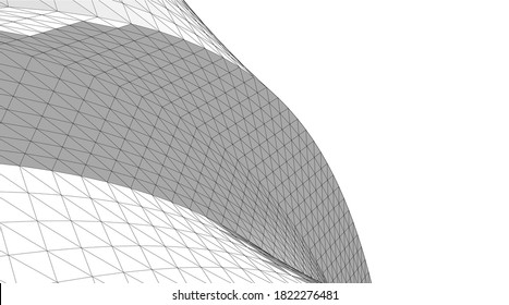 Modern architectural abstract 3d background