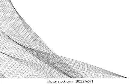 Modern architectural abstract 3d background