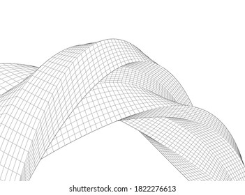 Modern architectural abstract 3d background