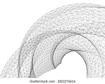 Modern architectural abstract 3d background