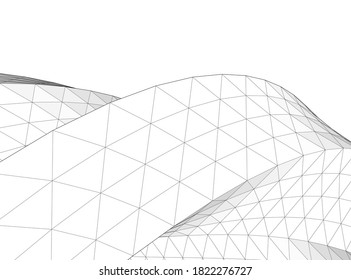 Modern architectural abstract 3d background