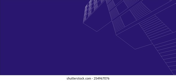 Modern architectural background. Building concept sketch.