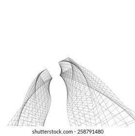 Modern architectural background. Building construction