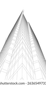 Modern architectural background vector 3d drawing