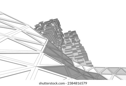Modern buіlding architectural concept design 